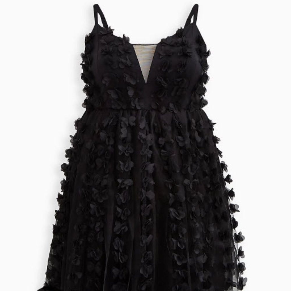 NWT - Sz 2 - Torrid Halloween Costume Fairy Dress - Tulle Black